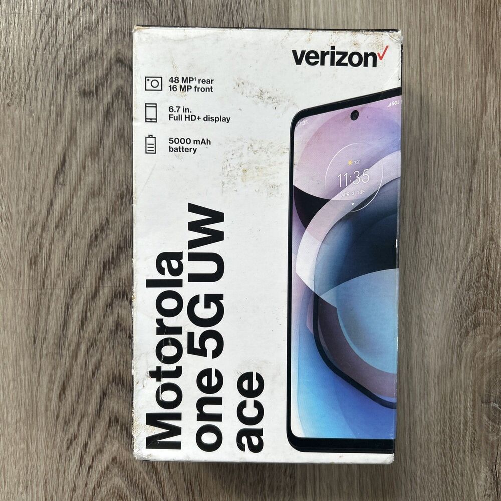 Motorola One 5G UW Ace Verizon Prepaid Smartphone Unlocked Gray 64GB Open Box